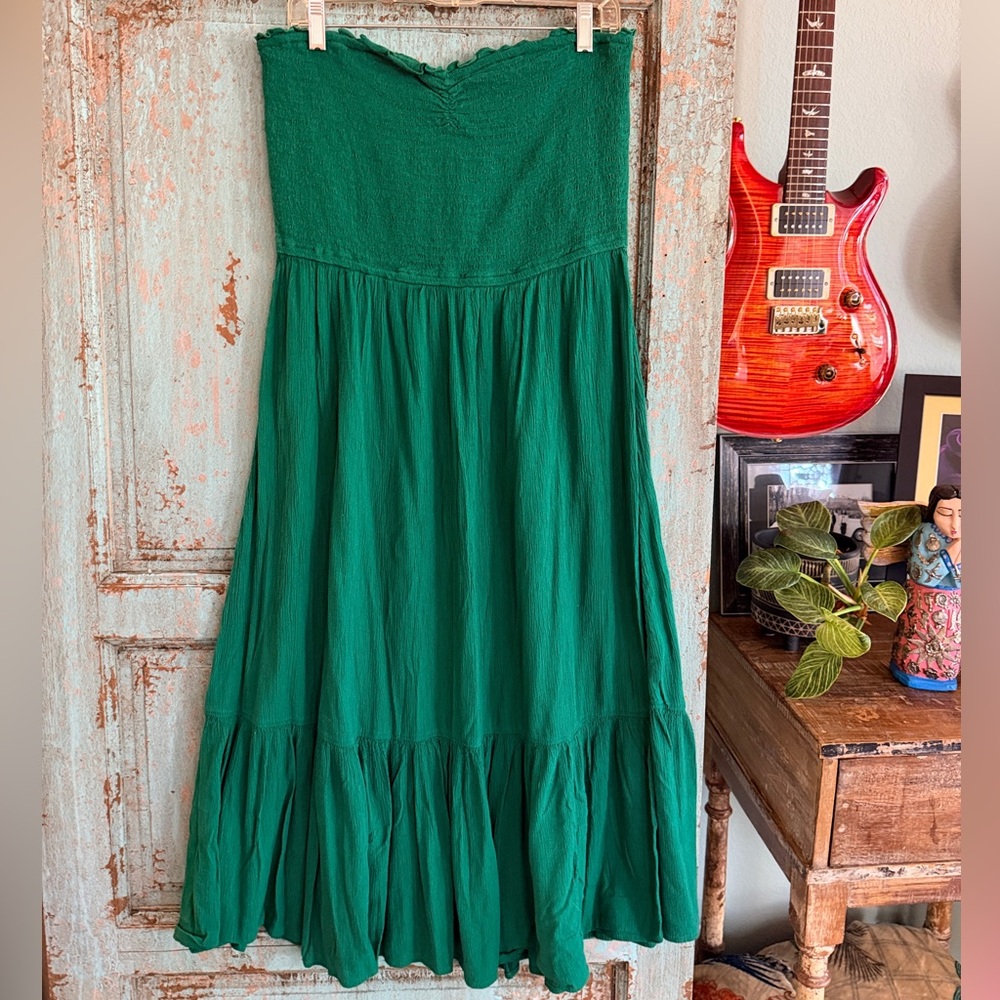 Aerie Green Strapless Maxi Dress – Size XL